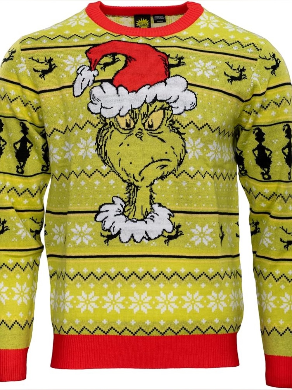 Mad Engine Unisex Large Dr. Seuss The Grinch Feeling Grinchy holiday sweater